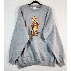 Vtg Disney Store Tigger Men's Sweatshirt XXL Crewneck Made in USA NWT Cozy